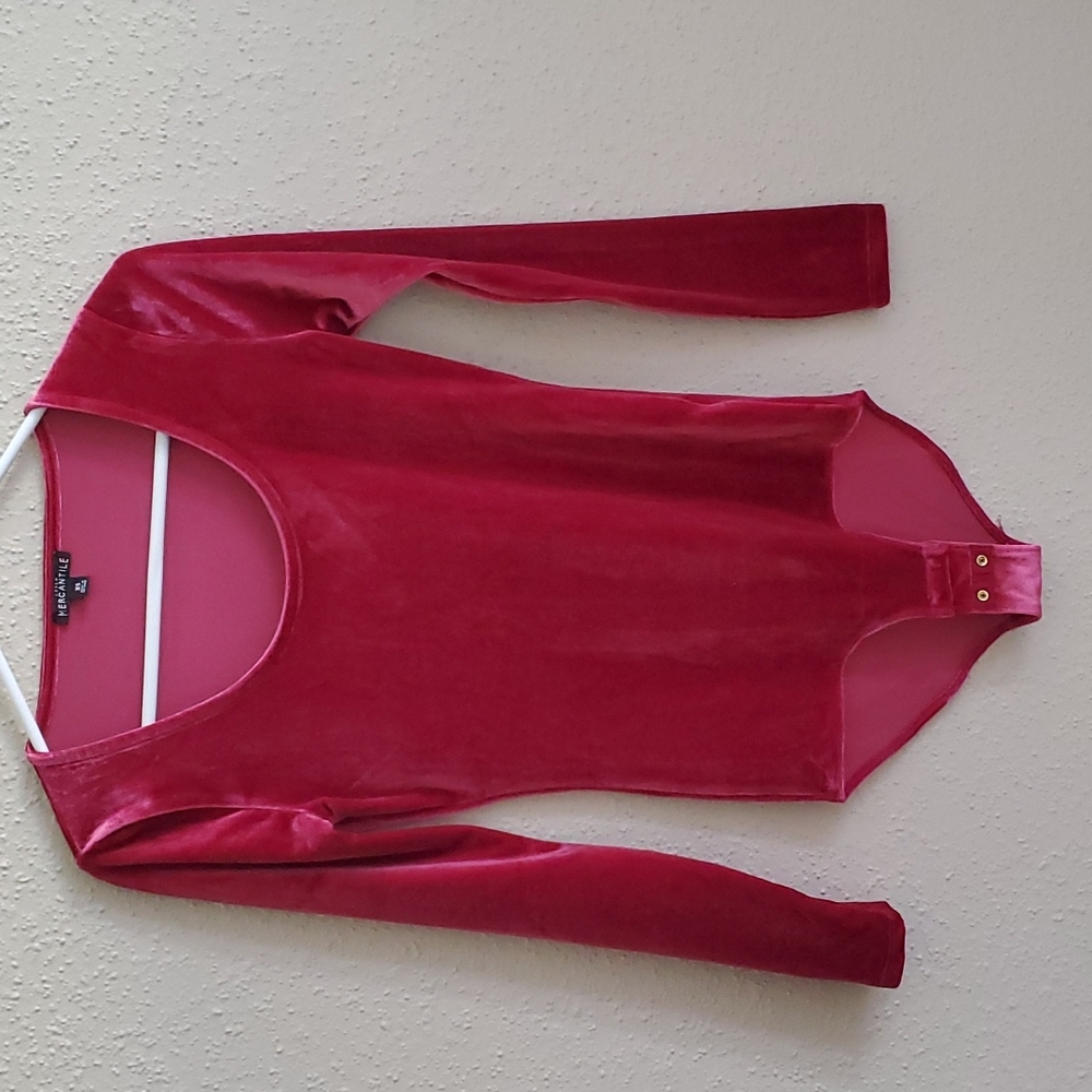 J CREW velvet bodysuit XS